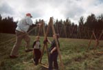 Rolland attempts the Rope Bridge